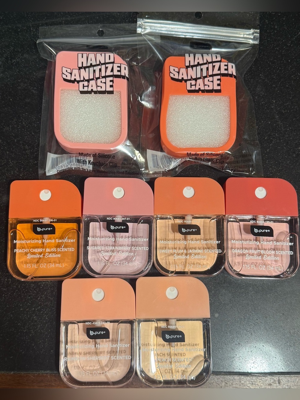 b.pure Moisturizing Hand Sanitizer & Cases